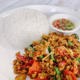 ข้าวราดกระเพราหมูสับ