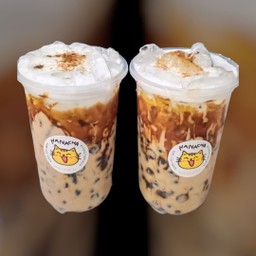 ชานมบาวน์ซูก้าไข่มุก 2 แก้ว