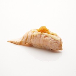 แซลมอนเบิร์นซอสหวานไข่กุ้ง