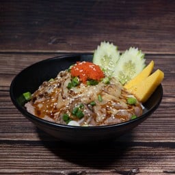 ข้าวหน้าเนื้อวากิวเบิร์น