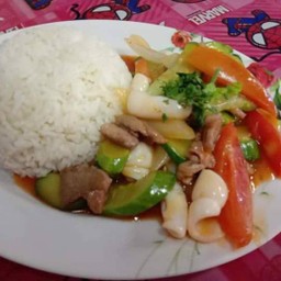 ผัด เปรี้ยว หวาน (โปรดเลือกเนื้อสัตว์ ) (โปรดเลือกเนื้อสัตว์ )