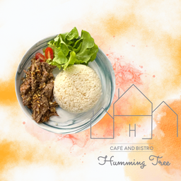 ข้าวเนื้อDAผัดกระเทียม