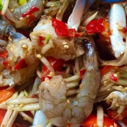 ตำปูม้ากุ้งสด