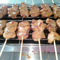อ้อมหมูปิ้งโบราณ-ข้าวเหนียวหมูฝอยหน้าวัดนาควาย