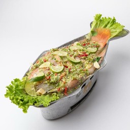 Steamed Fish (Sea Bass) (Lime & Spicy)