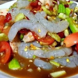 ตำแตงกุ้งสด