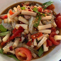 ตำไหลบัวกุ้งสด