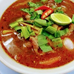 ต้มยำคอหมูย่าง