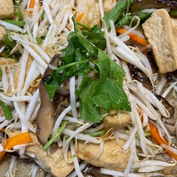 ผัดถั่วงอกเต้าหู้เจ