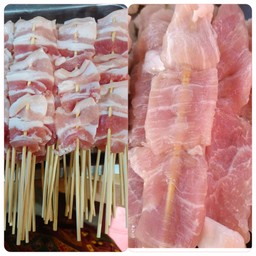 หม่าล่าชุดหมูสามชั้น +เนื้อหมู รวม 6 ไม้