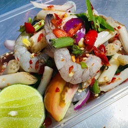 ยำไหลบัว กุ้งสด