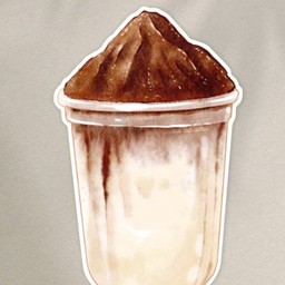 นมสดปั่นซอสช็อคโกแลต