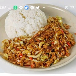 ข้าวราดกะหล่ำหมูสับวุ้นเส้น