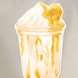 นมสดปั่นซอสน้ำผึ้ง