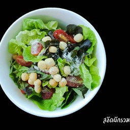 สลัดผักรวม-น้ำสลัดครีมไลท์เฮาส์