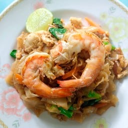 ผักซีอิ้วกุ้งสด