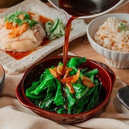 คะน้าฮ่องกง / chinese kale with oyster sauce