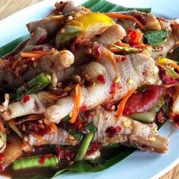 ตำปลาร้าตีนไก่