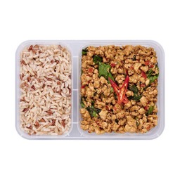 ไก่สับผัดกะเพรา (340kcal)