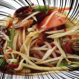 ส้มตำปลาร้า ปูเค็ม