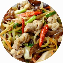 ข้าวราดผัดขิงไก่