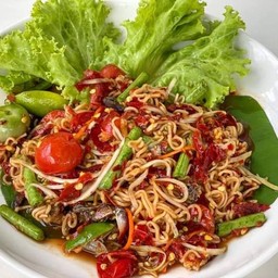 ตำซุั่วๆมาม่ารวมเครื่องแน่นๆหอมพริกแห้งสุดๆ