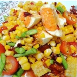 ตำข้าวโพด ไข่เค็ม