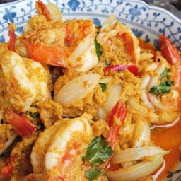 กุ้งผัดผงกระหรี่