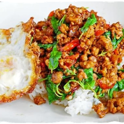 กะเพราหมูสับ...ราดข้าว