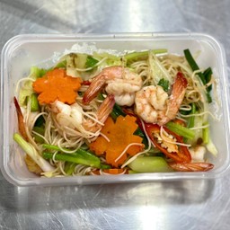 หมี่ฮ่องกงผัดกุ้ง