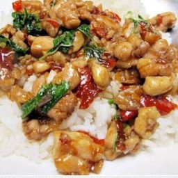 กระเพราไก่ราดข้าว