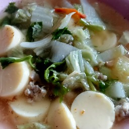 ต้มจืดเต้าฮู้หมูสับผักกาดขาว(กับข้าว)