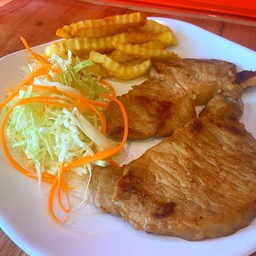 สเต็กหมูเกาหลี+หมูบาร์บีคิว