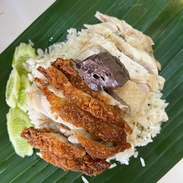 ข้าวมันไก่ ผสมต้ม+ทอด