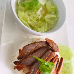 ชุดข้าวเนื้อทอด แกงจืดไก่