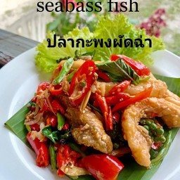 ผัดฉ่าปลากระพง/เนื้อ