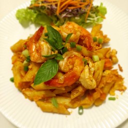 เพนเน่ผัดกุ้งสด