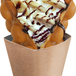 วาฟเฟิลฮ่องกงครีมโคลนกล้วยหอมทอง