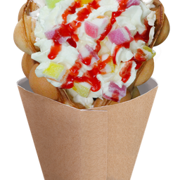 วาฟเฟิลฮ่องกงครีมโคลนเยลลี่ น้ำตาล