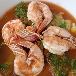 เเกงส้มชะอมกุ้งถ้วย