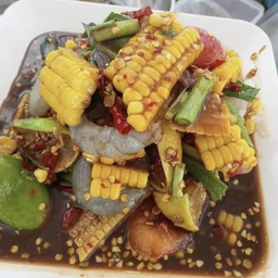 ตำข้าวโพดกุ้งสด