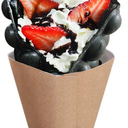 วาฟเฟิลฮ่องกงครีมโคลนสตอเบอรี่