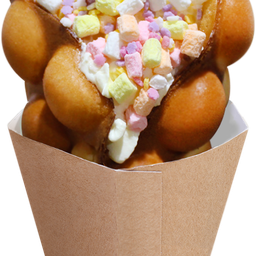 วาฟเฟิลฮ่องกงครีมโคลนมาร์ชเมลโล