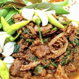 ลาบเนื้อสุก