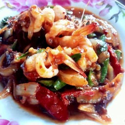 ผัดพริกเผากุ้ง(กับข้าว)