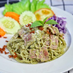 สปาเก็ตตี้  เพสโตซอส+แฮม