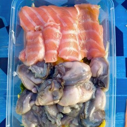 ยำหอยนางรม+แซลม่อน