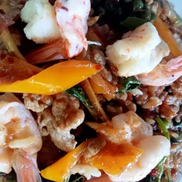 ผ้ดขี้เมากุ้ง(ราดข้าว)