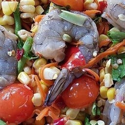 ตำข้าวโพดกุ้งสดปลาร้า