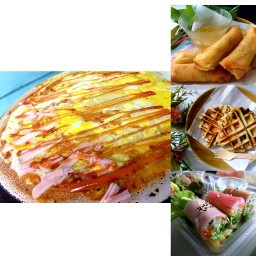 ชมเครป เชฟชม ( ข้าวไก่ผัดซอสญี่ปุ่น วาฟเฟิล ครอฟเฟิล)  หมู่บ้านจิตตกาญจน์